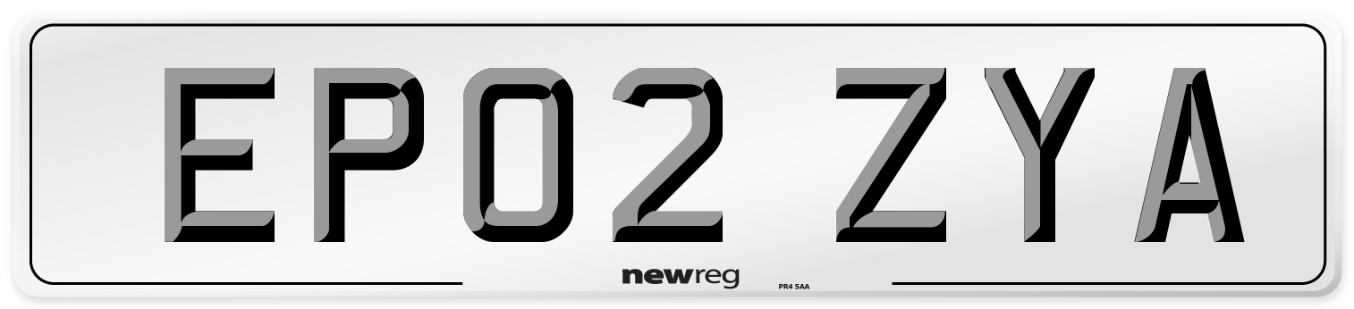 EP02 ZYA Number Plate from New Reg